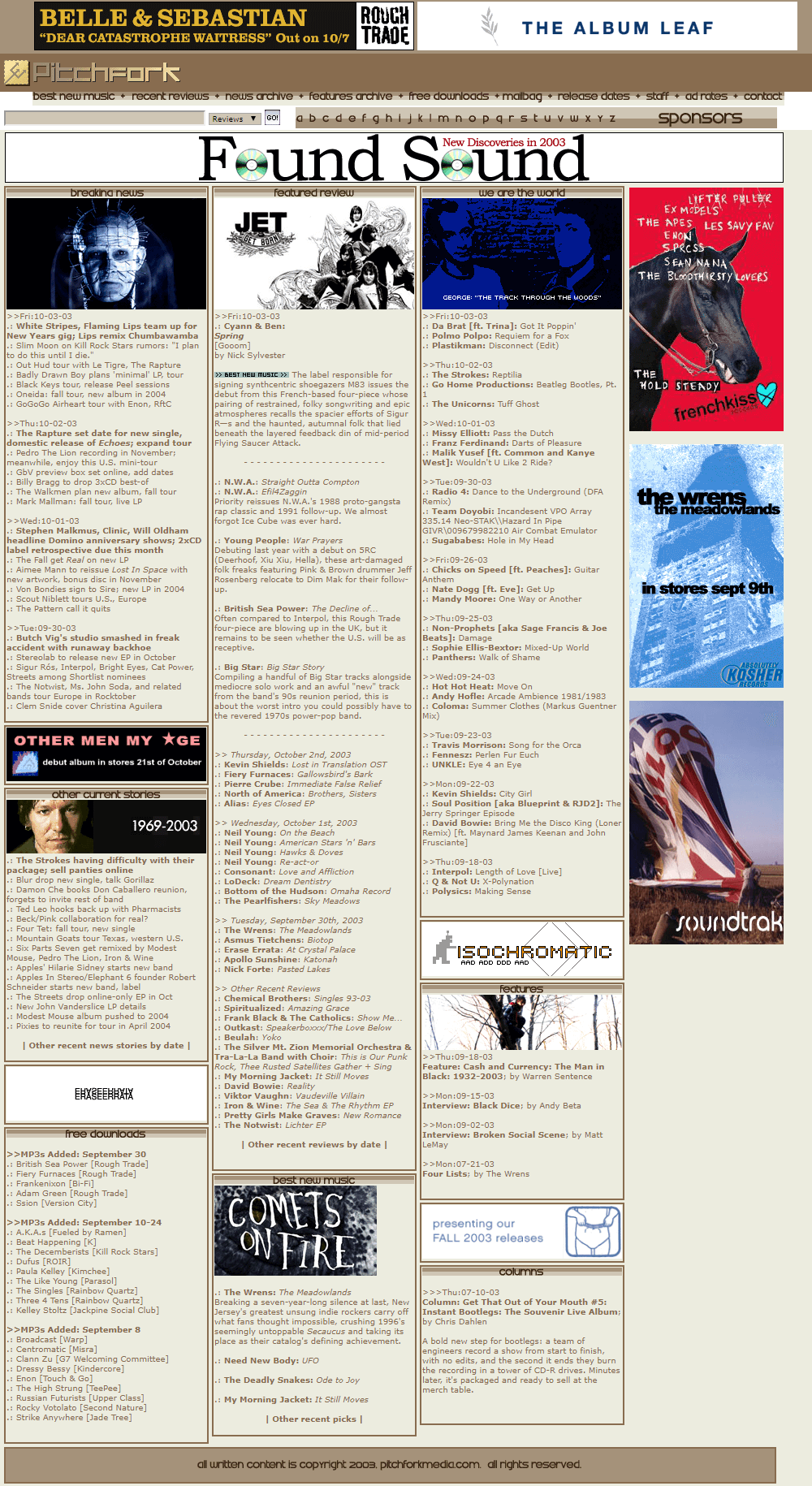 Pitchfork in 2003