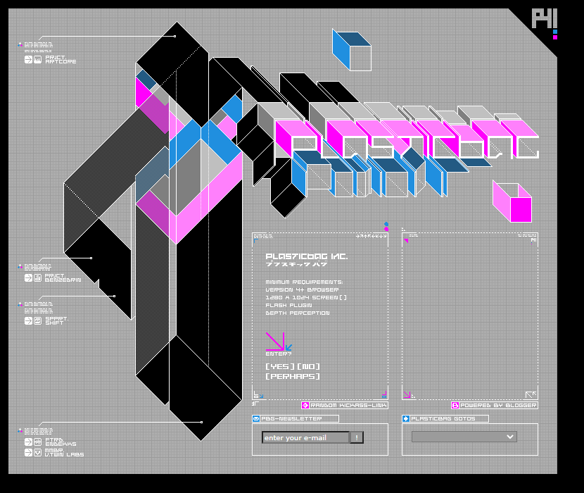 Plasticbag website in 2001