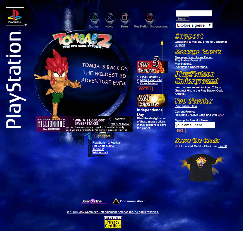 Playstation In 2000 Web Design Museum - ps bios playst roblox