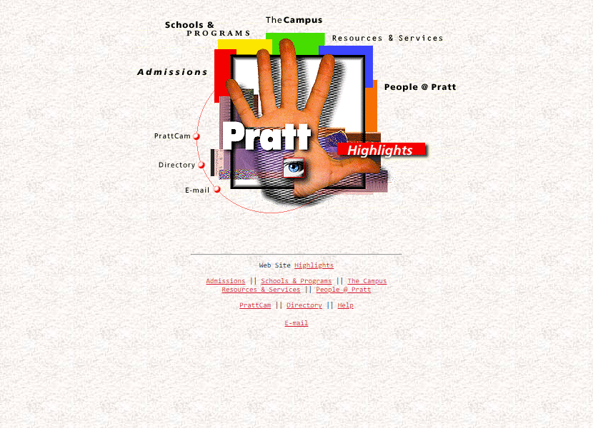 Pratt Insitute website in 1996