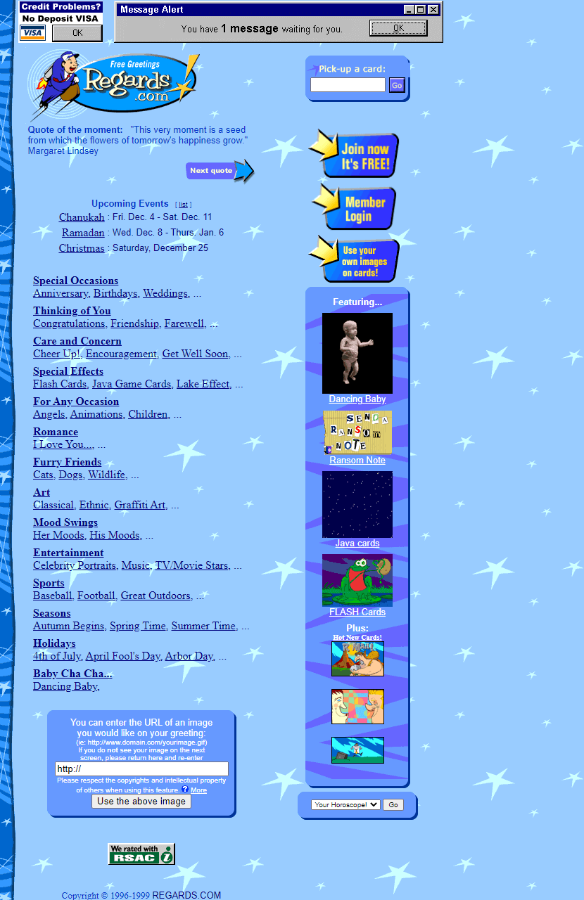 Regards.com in 1999