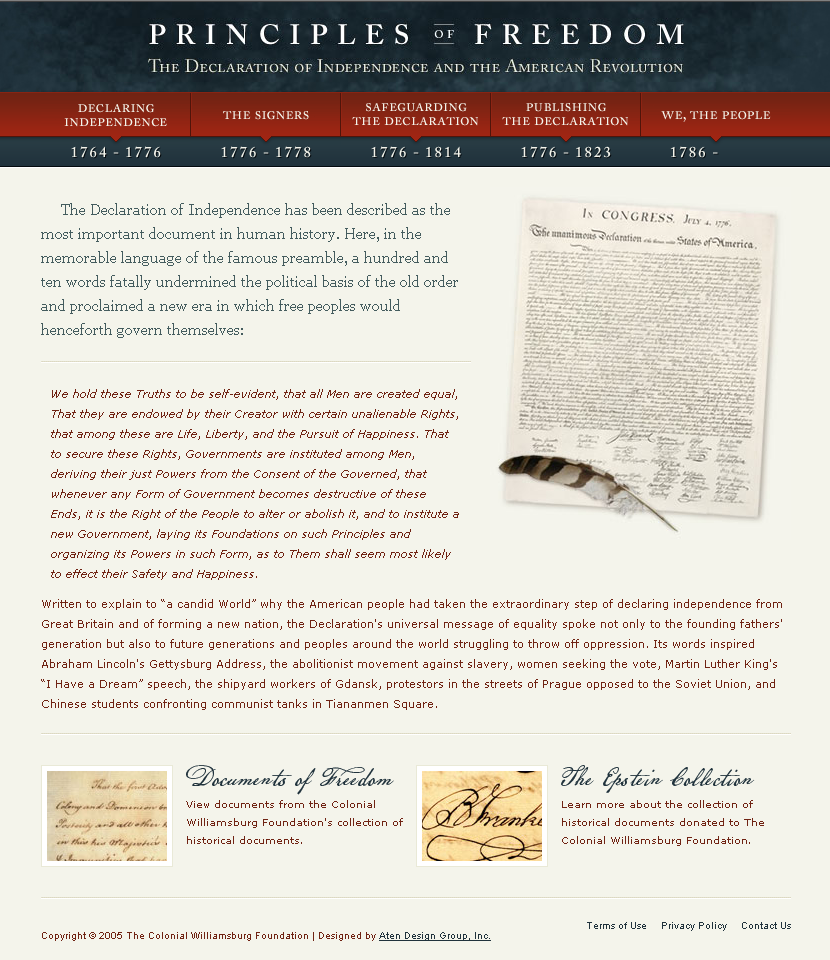 Research History website in 2006