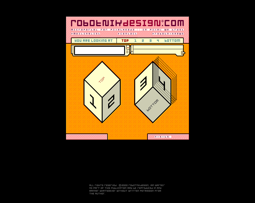 Robotnikdesign website in 2001
