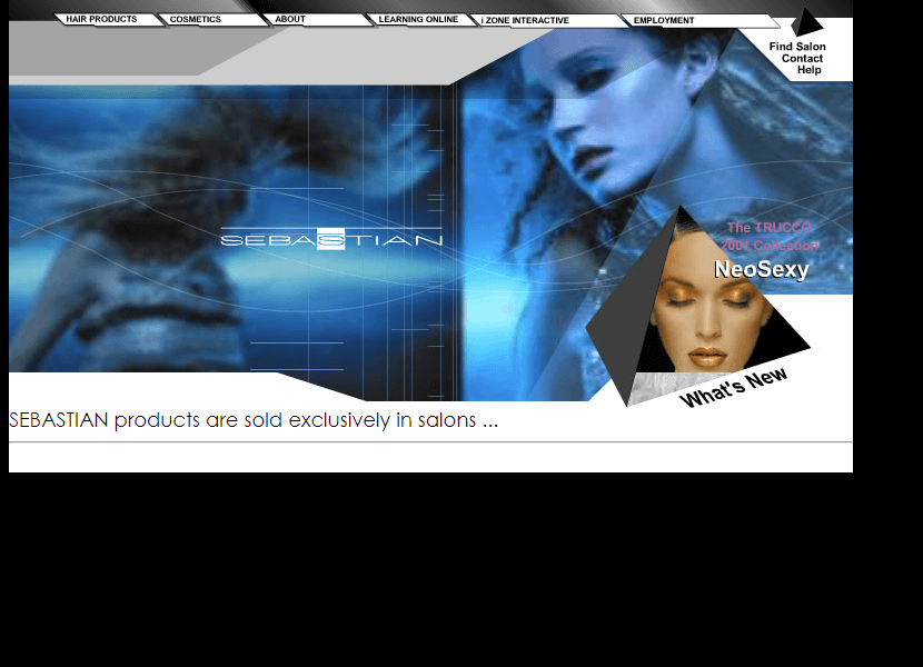 Sebastian website in 2000
