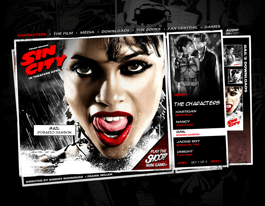 Sin City flash website in 2005