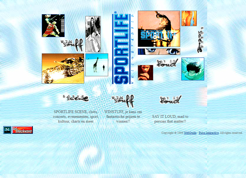Sportlife website in 1996