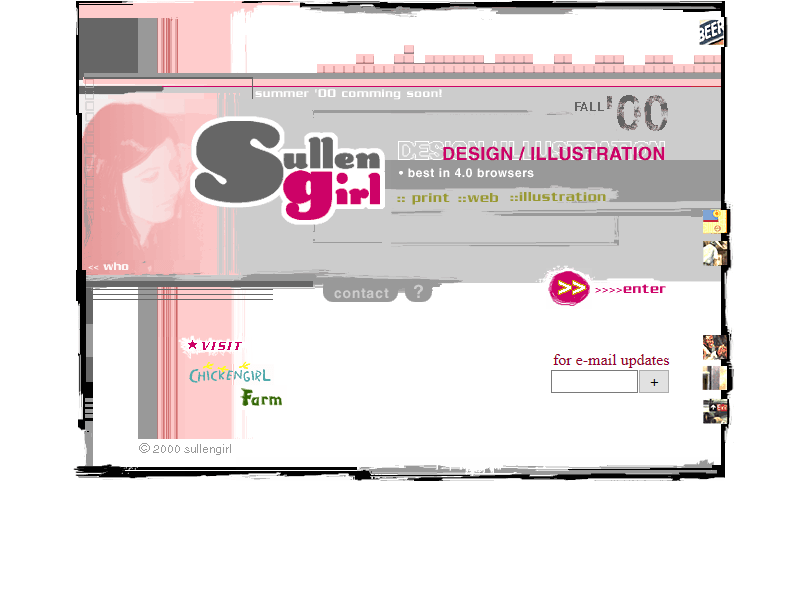 Sullen Girl website in 2002