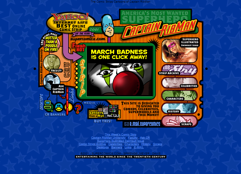 SuperComics website in 2001