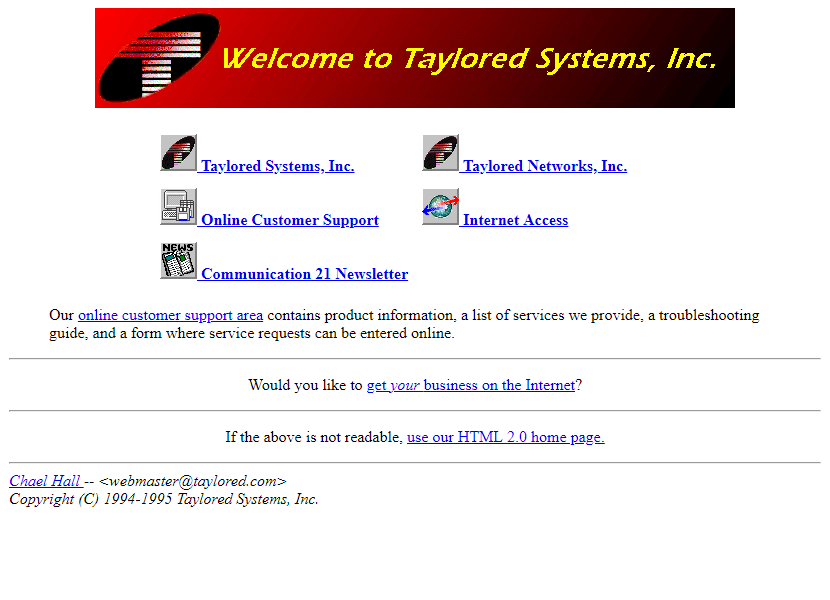 Taylored Systems in 1995