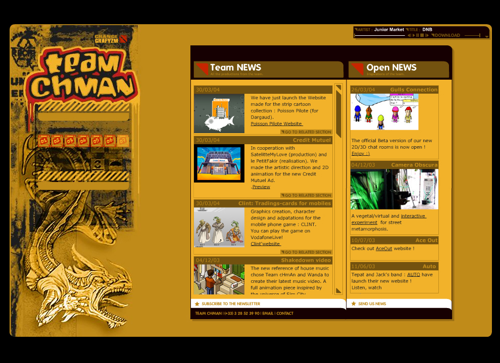 Team Chman website in 2004