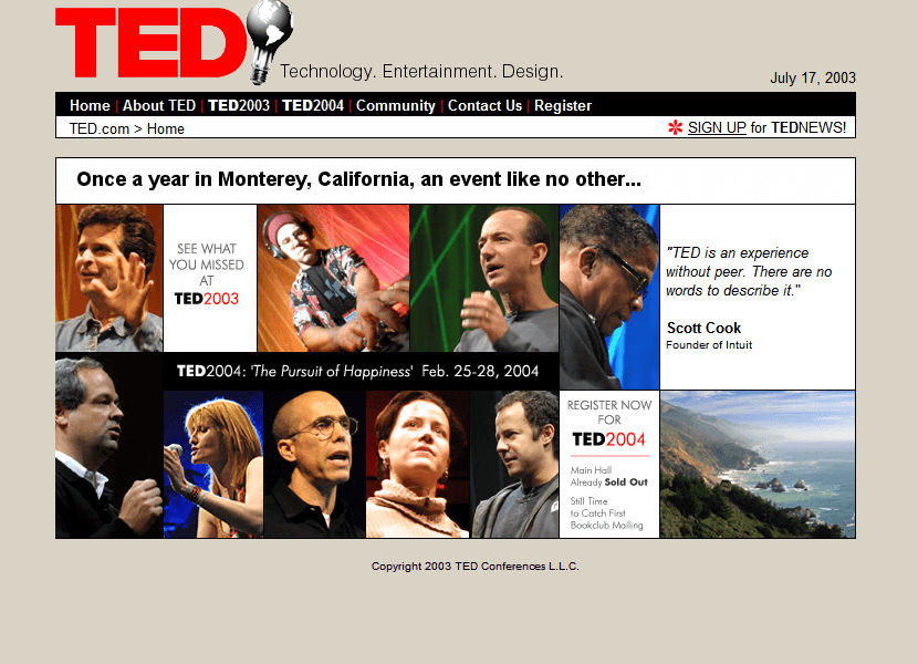 TED Conferences in 2003