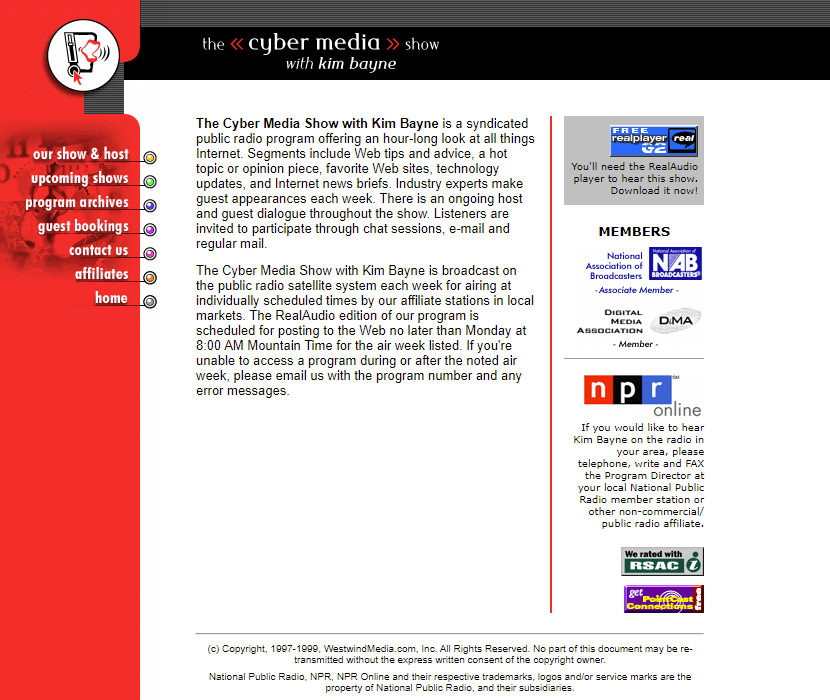 The Cyber Media Show in 1999