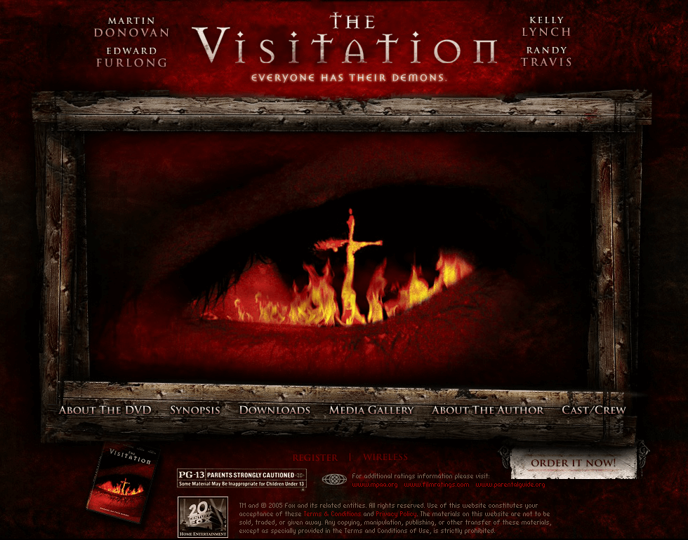 The Visitation flash website in 2006