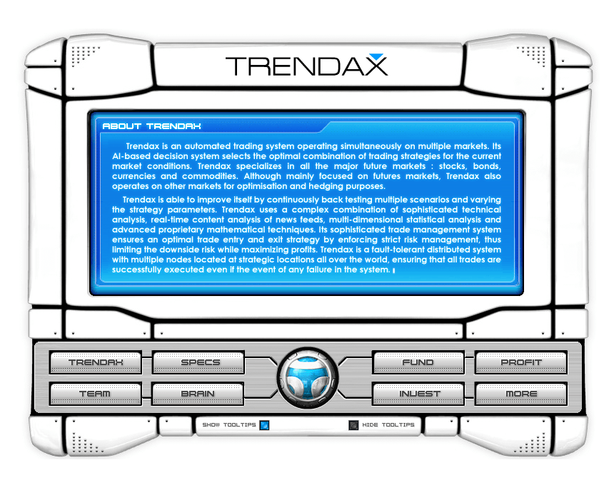 Trendax flash website in 2003