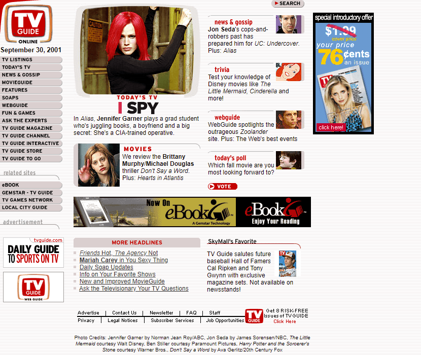 TV Guide in 2001
