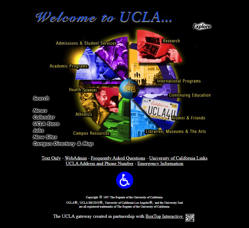 UCLA website in 1996