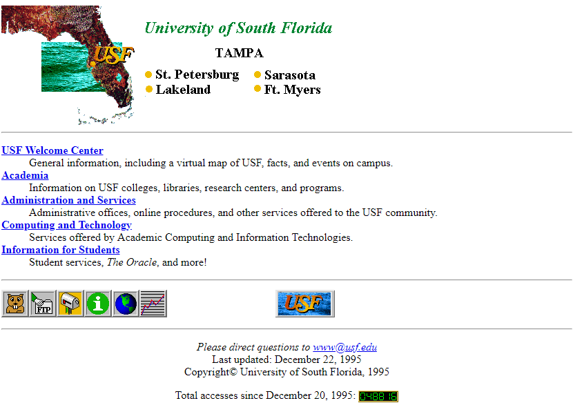 University of South Florida in 1995