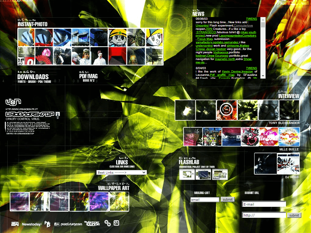 Urbandesktop website in 2002