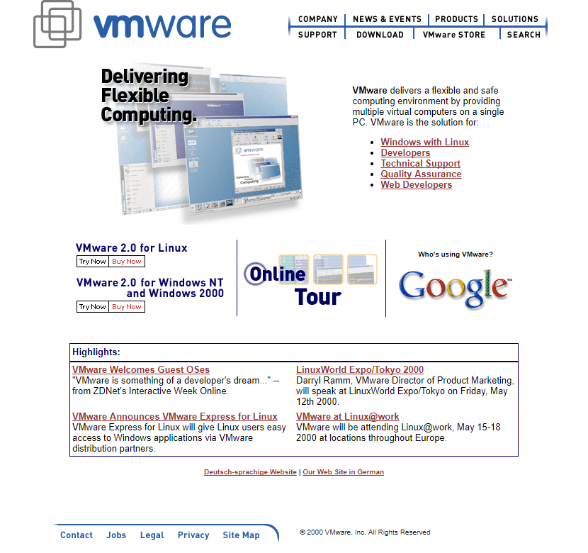 VMware in 2000