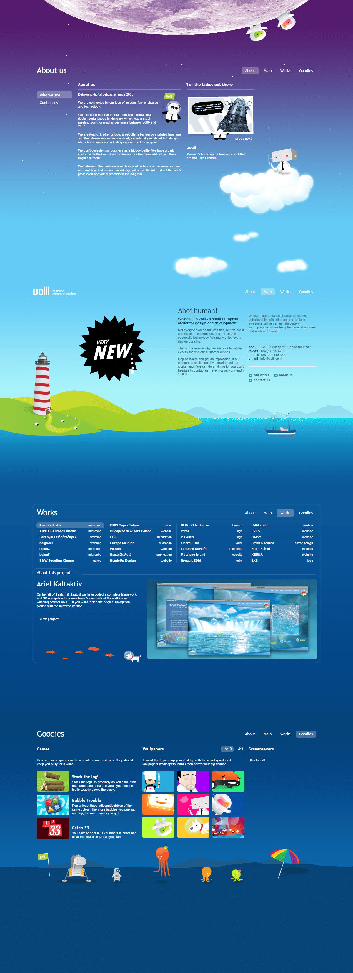 Volll website in 2007