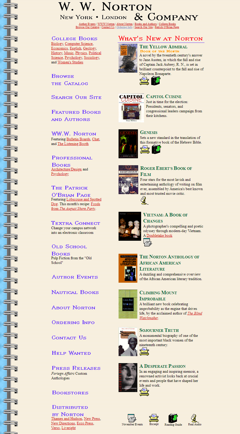W. W. Norton website in 1996