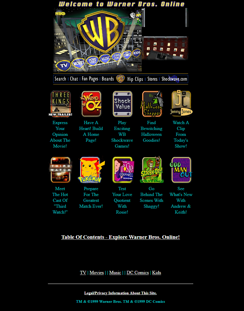 Game Gallery Online in 1995 - Web Design Museum