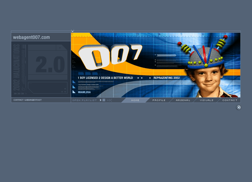 Webagent 007 flash website in 2001