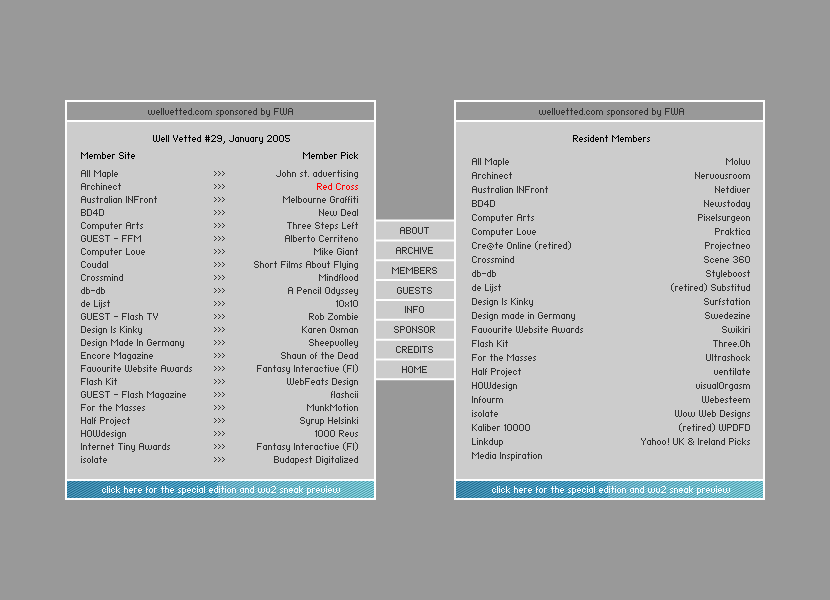 Well Vetted website in 2005