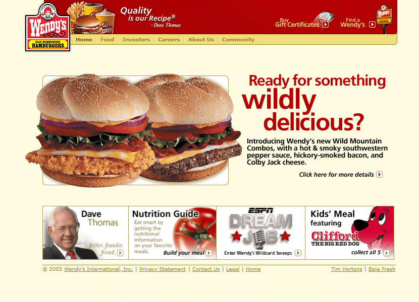 Wendy's in 2003