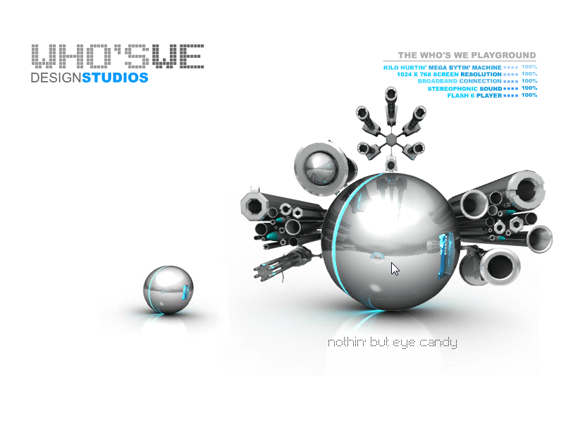 Who's We Design Studios flash website in 2002