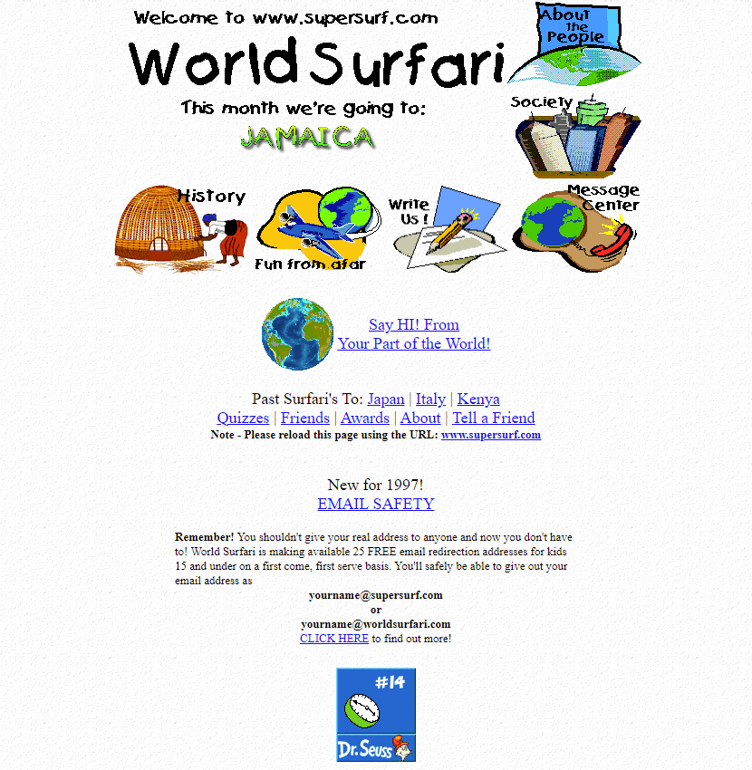 World Surfari website in 1997