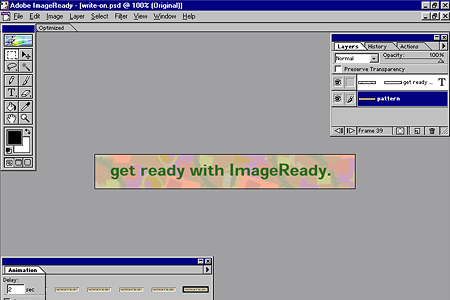 Adobe ImageReady 1.0 – Banner Animation