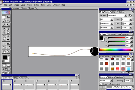 Adobe ImageReady 2.0 – Bomb Animation