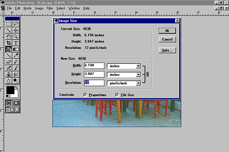 Adobe Photoshop 3.0 – Image Size