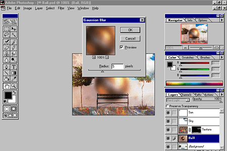 Adobe Photoshop 4.0 – Gaussian Blur