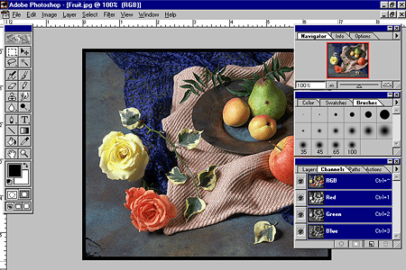Adobe Photoshop 4.0 – Channels