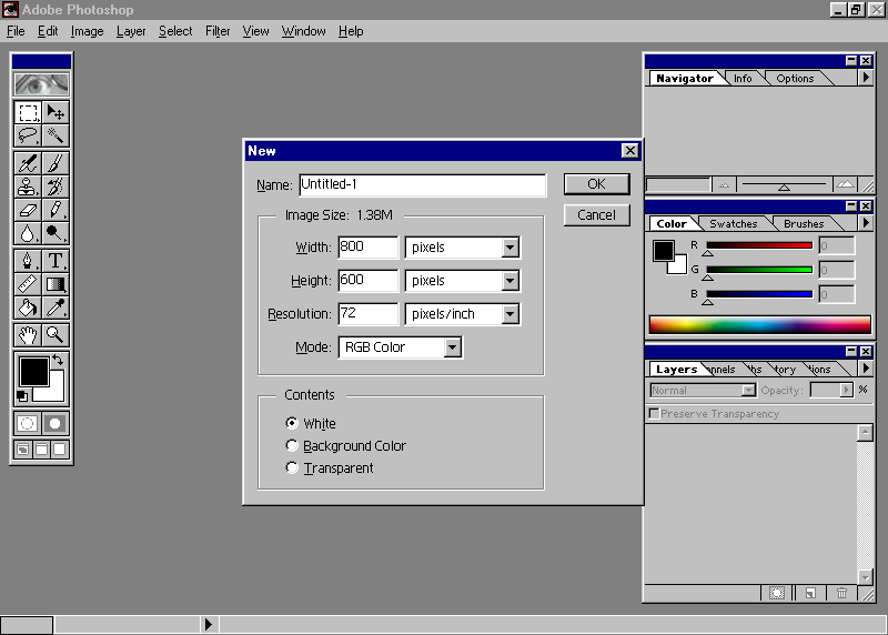 Adobe Photoshop 5.0 - Web Design Museum