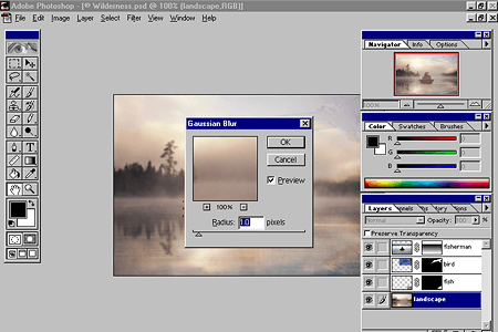 Adobe Photoshop 5.0 – Gaussian Blur
