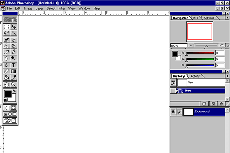 Adobe Photoshop 5.5 – Empty Workspace