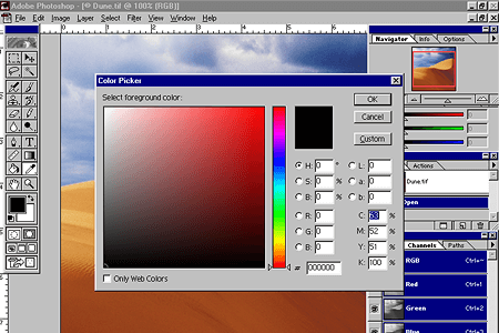 Adobe Photoshop 5.5 – Color Picker