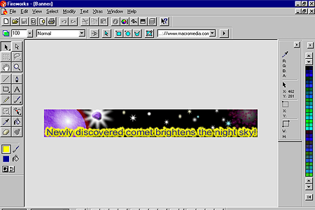 Macromedia Fireworks 1.0 – Banner Template