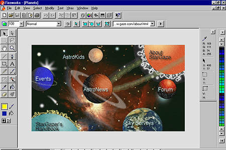 Macromedia Fireworks 1.0 – File Template