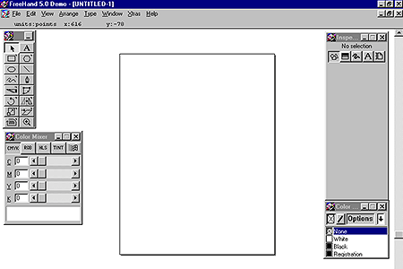 Macromedia FreeHand 5.0 – New Document