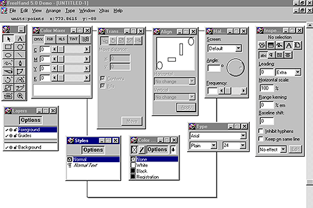 Macromedia FreeHand 5.0 – Tools