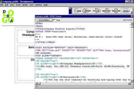 Macromedia Dreamweaver 1.2 – HTML Source