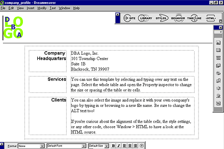 Macromedia Dreamweaver 1.2 – Working with Document