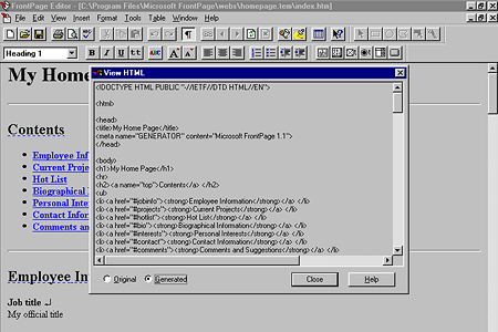 View HTML