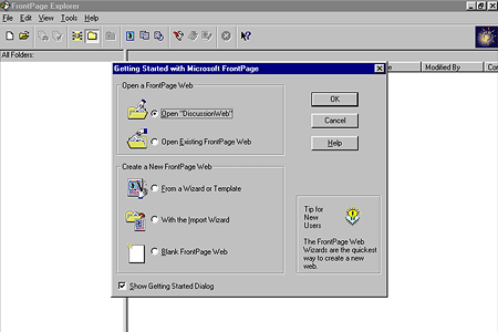 Getting Started with Microsoft FrontPage