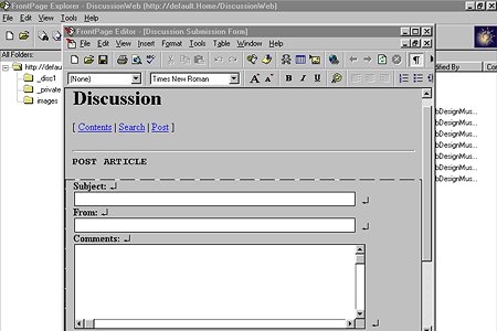 FrontPage Editor Discussion