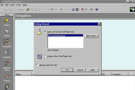 Microsoft FrontPage 98 – Getting Started